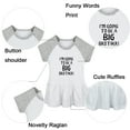 thumbnail image 2 of I'm Going to be a Big brother Funny Dresses For Baby, Newborn Babies Skirts, Infant Princess Dress, 0-24M Kids Graphic Clothes (Gray Raglan Dresses, 0-6 Months), 2 of 5