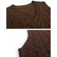 thumbnail image 4 of Women's Sweater Vests Cable Knitted Sleeveless Vest Sweaters V Neck Knitwear Tank Pullover Cogild, 4 of 6