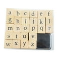 thumbnail image 4 of 1 Set Wooden Rubber Stamps Symbol Stamp Decorative Alphabet Letter Stamp for DIY Lower Case, 4 of 8