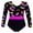 Leaves Black, variant on Aislor Kids Girls One Piece Long Sleeves Gymnastics Leotards Ballet Dance Costume Athletic Bodysuit