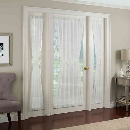 Kensington Home Fashions Crushed Voile Rod Pocket 72-Inch Side Light Window Curtain Panel in Ivory