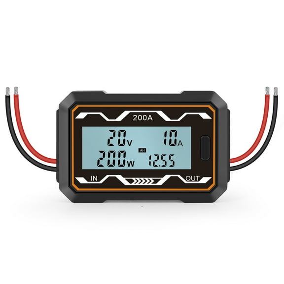 OWSOO High DC Power Meter Power Analyzer Voltage Current Power Meter Battery Voltage Amp Meter