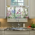 thumbnail image 5 of Coolnut Wildflowers Kitchen Curtains 2 Panels, UV Protected Tier Curtains Half Window Curtains Kitchen Tiers for Guest Room Bathroom Sink Laundry Room Basement,24 x 27 Inch, 5 of 6