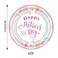 thumbnail image 3 of Juego de vajilla desechable floral para el Día de la Madre - Platos, tazas y servilletas de papel ecológico de 24 piezas con diseño de clavel para reuniones familiares, 3 of 4