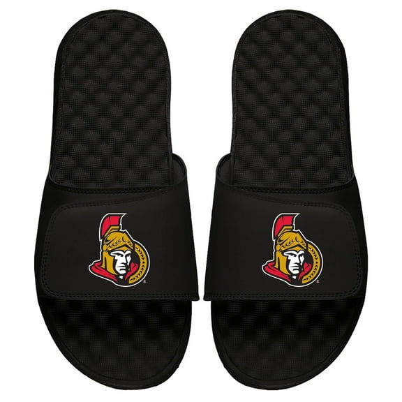 Men's ISlide Black Ottawa Senators Primary Logo Slide Sandals