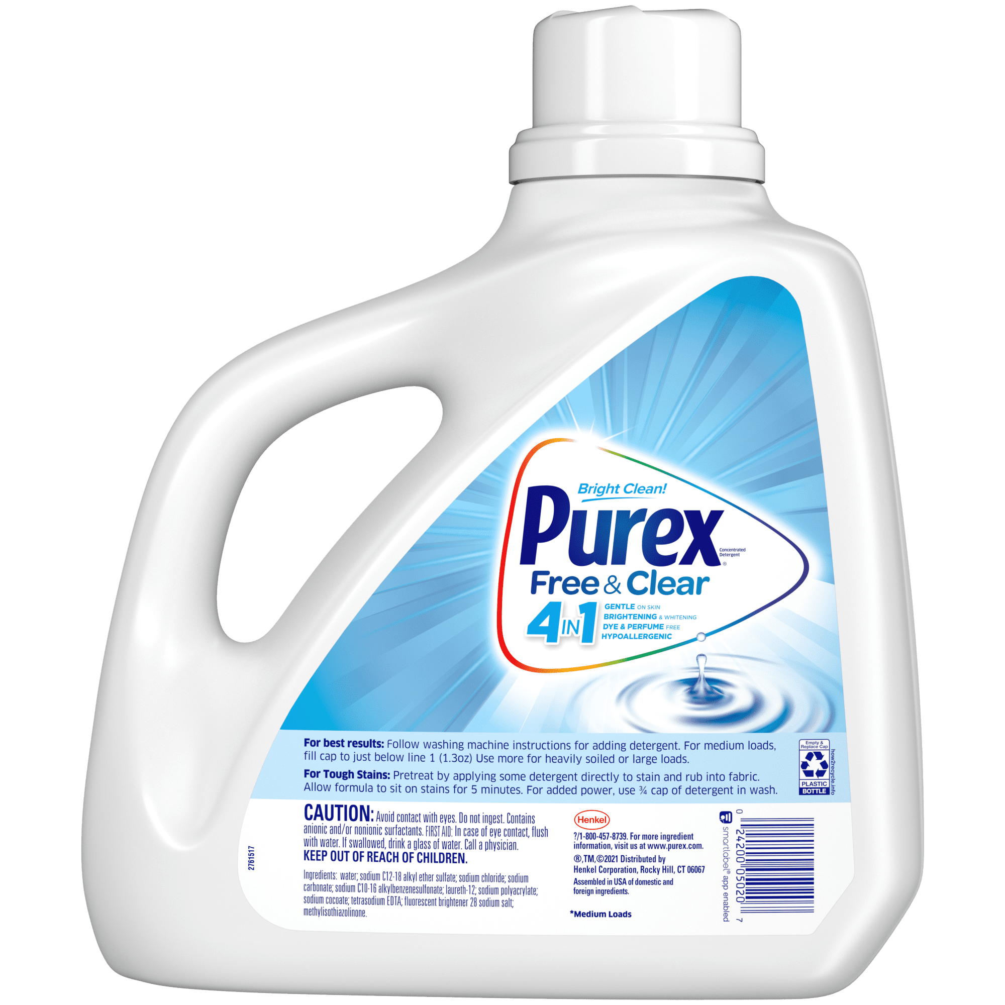 Purex Liquid Laundry Detergent Free Clear 150 Fluid Ounces