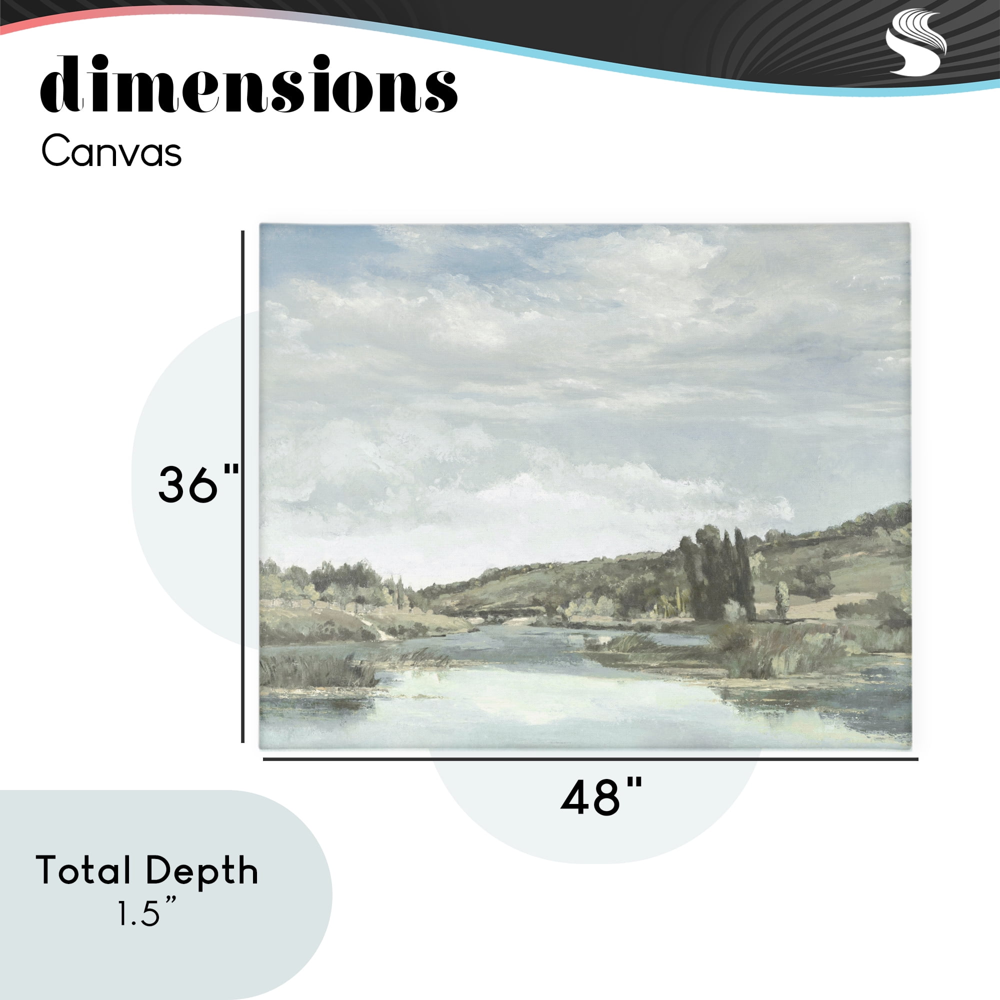 Stupell Industries On The Water Landscape Canvas Wall Art, design by Christy McKee
