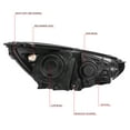 thumbnail image 2 of DNA MOTORING  For 15-18 Ford Focus OE Style Black Amber Corner  Headlight Lamps Pair, 2 of 5