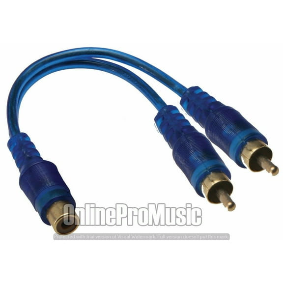 10 Absolute ABC-1F2M BLUE Y-Adapter ABC Series RCA Interconnect Audio Cables