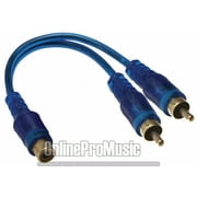 10 Absolute ABC-1F2M BLUE Y-Adapter ABC Series RCA Interconnect Audio Cables