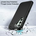 thumbnail image 4 of I-HONVA For Samsung Galaxy S23 FE Case,3-Layer Military Grade Drop Protection Anti-Slip Bumper Rugged Shockproof Dustproof Protection 6.4 inch Phone Case,Full Black, 4 of 7