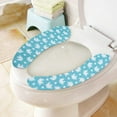 thumbnail image 3 of Toilet Seat Cover, Self Adhesive Warmer, Washable Toilet Seat Warmer, Toilet Seat Cover Toilet Mat Stick Type Toilet Seat Cover Toilet Cover Multi-Purpose Toilet Seat Cover 2 Sets, 3 of 7