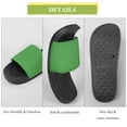 thumbnail image 7 of GZHJMY Stylish Slides for Women Men, Green Solid Color Soft Flexible Slip-on Sandals Slippers, 7 of 7