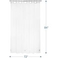 thumbnail image 7 of Heavy Duty Shower Curtain Liner 12 Gauge, 72 x 84 Inches Clear Shower Curtain Liner with 3 Clear Stones and 12 Grommet Holes, Weighted Plastic Shower Liner, 7 of 7