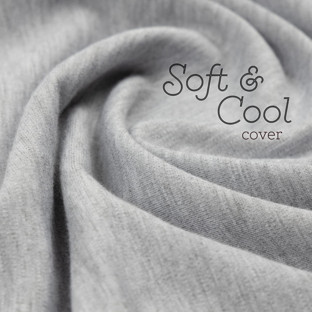 Full Body Pillow - Shredded Memory Foam with Washable Cover - Long, Hypoallergenic, Firm Hug Pillows for Side and Back Sleepers (54in, Cool Grey)