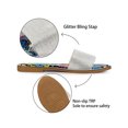 thumbnail image 2 of BLISSFUL STEP Rhinestones Sandal Slip on Flat Sandals for Women Snakeskin (Size 9), 2 of 6