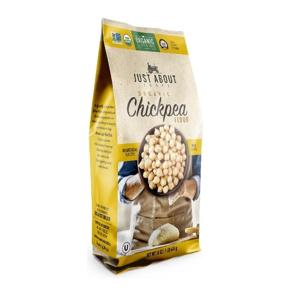 Harina Orgánica de Garbanzo Just About Foods 454 g
