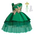 thumbnail image 1 of Vestido de novia para niñas de 2 a 10 años, encaje de lentejuelas, tul, princesa, tutú, niños, fiesta elegante, noche, vestido Formal de graduación, ropa 3T (etiqueta 100) Gao Jinjia LED, 1 of 2
