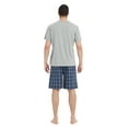 thumbnail image 5 of GLOBAL Men's Short Sleeve Crew Knitted Top & Lightweight Yarn Shorts Pajama Sets, Sizes S-XXL, 5 of 5