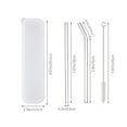 thumbnail image 6 of Glass Straws under $5! kkbbma Glass Straws with Cleaning Brush, Reusable Drinking Straws Clear Bent Skinny for Iced Coffee and Hot Drinks, 6 of 8