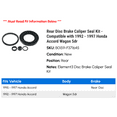 thumbnail image 2 of Rear Disc Brake Caliper Seal Kit - Compatible with 1992 - 1997 Honda Accord Wagon 5dr - Raybestos, 2 of 2