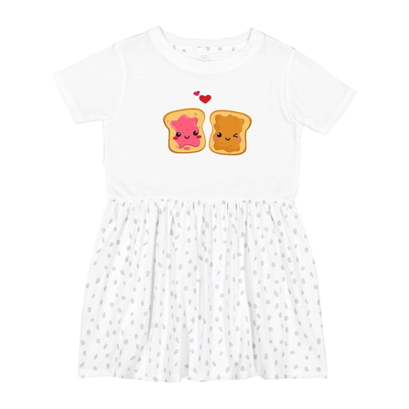 Inktastic Peanut Butter and Jelly Girls Toddler Dress