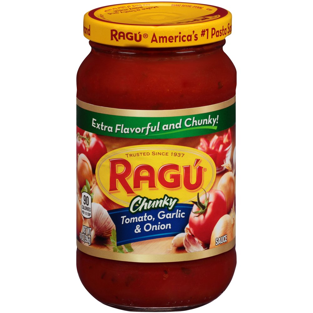 RagÃºÂ® Chunky Tomato, Garlic & Onion Pasta Sauce 14 oz. Jar Walmart
