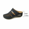 thumbnail image 4 of NOKIO Clearence Women's Summer Sandals Half-Open Toe Hollow Out Design Platform Wedge Thick Sole Breathable Casual Shoes Arch Support Lightweight Comfort Slippers for Women, 4 of 6