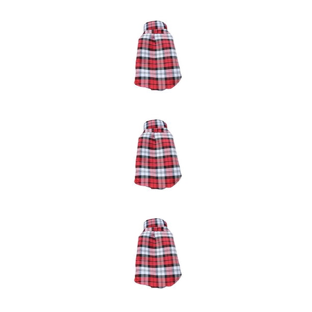 Greeniant Camisa a cuadros para mascotas Camisetas para perros Camisa para cachorros Ropa para cachorros Rojo L Rojo L 3Conjunto