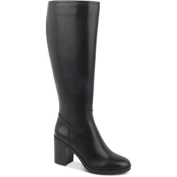 Kenneth Cole New York Womens  VERONICA Leather Block heel Knee-High Boots