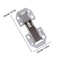 thumbnail image 2 of IFANLANDOR 5 PCS Silent Using Hidden Cabinet Hinges Steel for Kitchen Furniture Thickened, 2 of 6