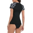 thumbnail image 6 of LRD Women's Short Sleeve Rash Guard Shirts UPF 50 Swim Shirt Black Swirl S, 6 of 6