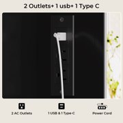 Ktaxon Large 47.2 Makeup Vanity with 3 Color Lights, Dressing Table w/ USB Charging Station, Adult, Black