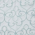 thumbnail image 5 of (2 pack) Mainstays Modern Scroll Rod Pocket Sheer Curtains, Set of 4, Aqua, 28" W x 54" L, 5 of 5