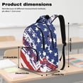thumbnail image 7 of FKELYI July 4th Grunge USA Flag Print Kids School Backpack for Boys Girls 17 inch Schoolbag Lightweight Casual Daypack with Multi-Pockets for Elementary Student, 7 of 7