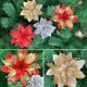 thumbnail image 4 of Matsuzay 10 Uds. De polvo de brillo de flores artificiales de Navidad, adornos de árbol de Navidad DIY, flores falsas, decoraciones de Año Nuevo de Kits de decoración para fiestas uno Matsuzay HA002044-01, 4 of 6