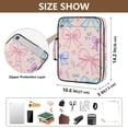 thumbnail image 3 of Haosy Accordion File Organizer Zipper Binder 500 Sheet 6-Tab Expanding File Folder Multi-Pocket 1.2 Inch 3 Ring Differently Cartoon Bow, 3 of 7