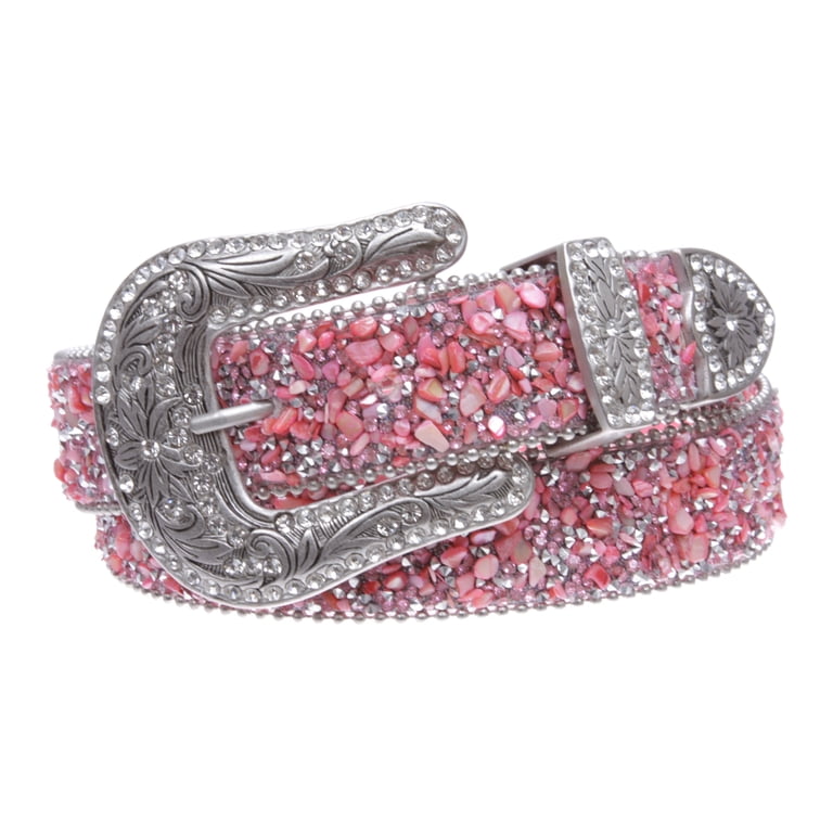 Western belt with multi colored crystals on a silver mesh belt. Western Cowboy Rhinestone Bling Mesh Stone Belt - Multi  main image 4
