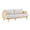 Natural+Beige, variant on 3 Seater Velvet Sofa with Wave Design for Living Room, Camel 83 inch Nomad Sofa