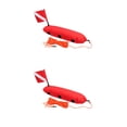 thumbnail image 2 of Yuarrent Señal de boya de inflado de buceo de nailon en colores llamativos, boya de torpedos, bandera de bola flotante Rojo 2Conjunto, 2 of 6