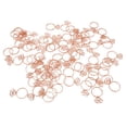 thumbnail image 2 of 80 clips de papel con forma de anillo, multifunción, resistentes al óxido, con caja transparente, para oficina, escuela, oro rosa, 2 of 5
