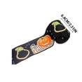thumbnail image 3 of Halloween Wired Edge Ribbon Bat Spider Web Skull Pumpkin Print Decorative Grosgrain Ribbon for Wreaths DIY Crafts Gift Wrapping Party Decorations Orange Black Holiday Supplies, 3 of 6