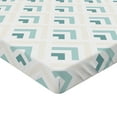 thumbnail image 2 of Ambesonne Retro Fitted Sheet, Minimalist Arrows, Twin Size, Pale Peach Turquoise, 2 of 3