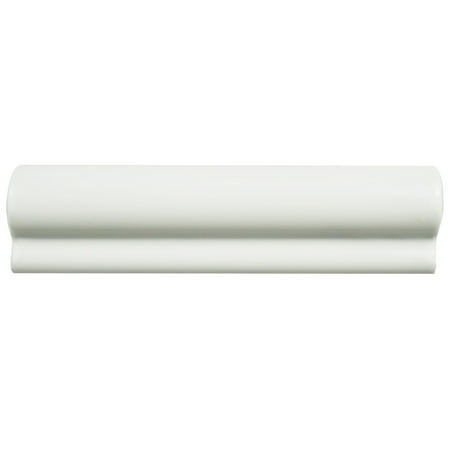 SomerTile Santorini Blanco 2 in. x 7-7/8 in. London Chair Rail Ceramic Wall Trim Tile