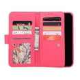 thumbnail image 4 of Zipper Wallet Case for Apple iPhone 11 Pro Max 6.5", Allytech Bling Glitter Leather Case with 9 Credit Card Holder Flip Magnetic Closure Stand Cover with Cash Pocket and Hand Strap,Rose, 4 of 9
