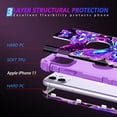 thumbnail image 4 of CASEFIV for iPhone 11 Case,Shiny in The Dark Three Layer Heavy Duty Shockproof Protection Hard Plastic Bumper +Soft Silicone Rubber Protective Case 6.1 inch,Purple Butterfly, 4 of 8
