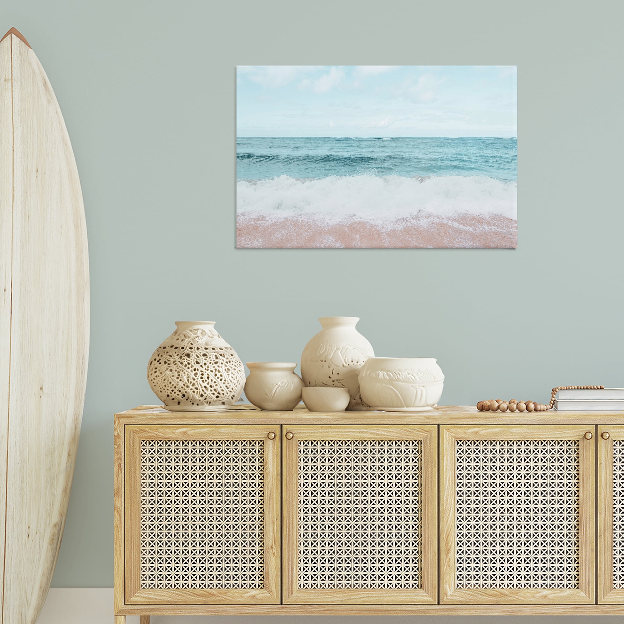Stupell Industries Centric Beach Foam Nautical & Beach Photography Wrapped Canvas Art Print Wall Art, 36 x 24