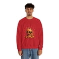 thumbnail image 4 of Pumpkin Skull Dot Day Unisex Heavy Blend™ Crewneck Sweatshirt, 4 of 7