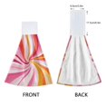 thumbnail image 3 of Yayeee Kitchen Hanging Hand Towels Set of 2 with Loop Bathroom Absorbent Tie Towel, Swirling Lines, 3 of 7