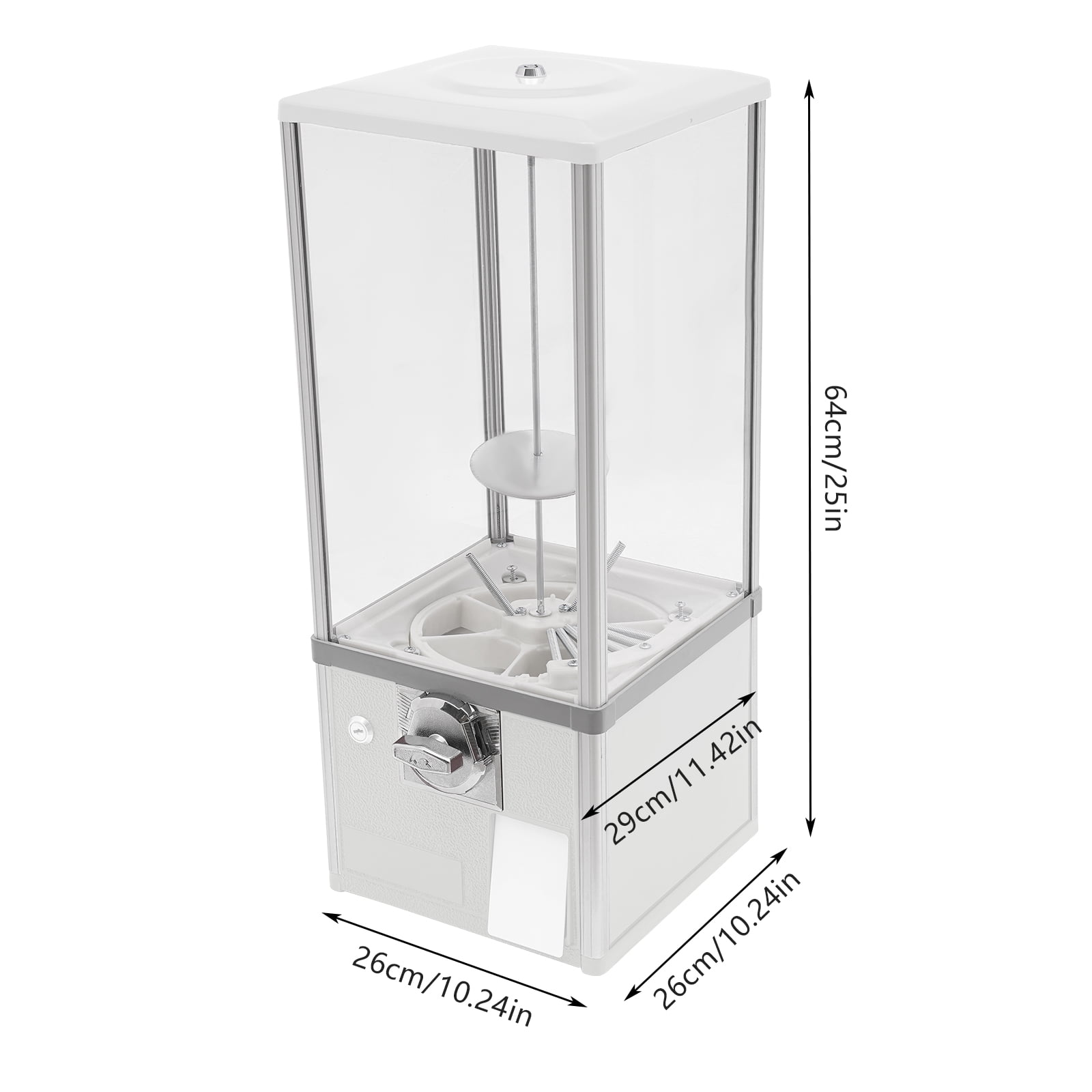 Vending Machine,25" Height Freestanding Candy Dispenser,Commercial Gumball Machine
